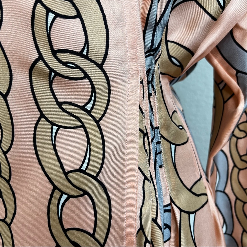 MARNI Chain Print Silk Dress Pleated - Picture 9 of 14